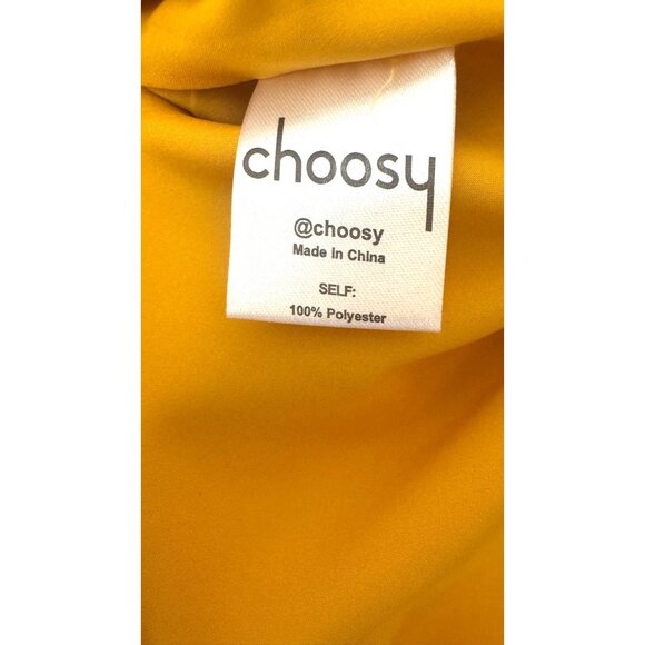 NWT Choosy Yellow/Gold Wrap Dress Size 2 Puff Sleeves & Button Cuffs - Picture 13 of 16
